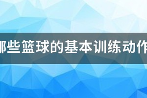 有哪些篮球的基本训练动作?